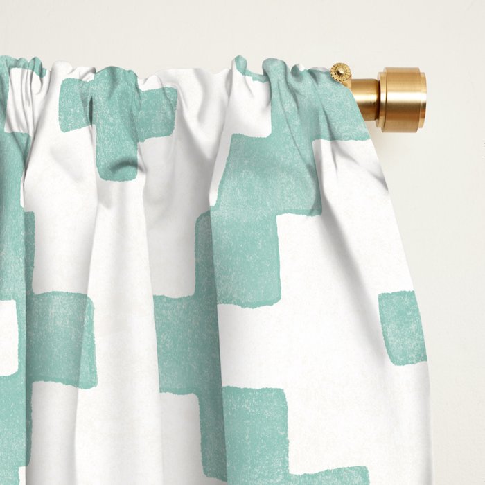 Taos - Turquoise  Window Curtain Gallery Image 2