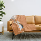 Bunny and Dandelion Bouquet Throw Blanket Gallery Image 1