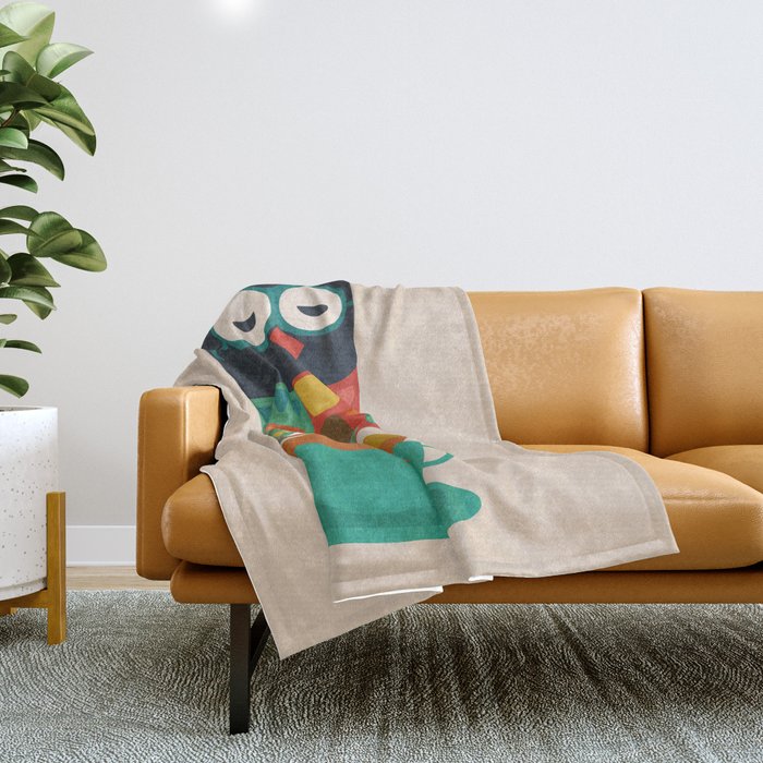 Morning Owl Throw Blanket Gallery Image 1