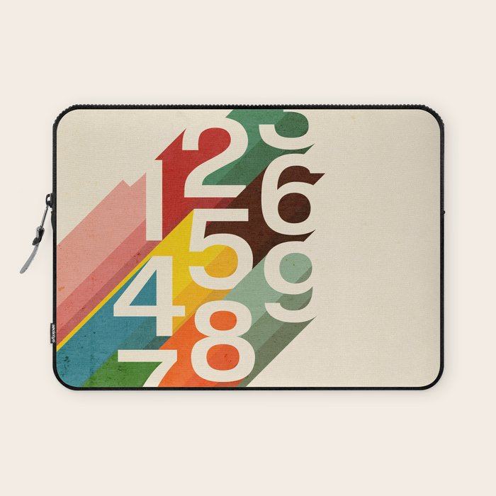 Retro Numbers Laptop Sleeve Gallery Image 1