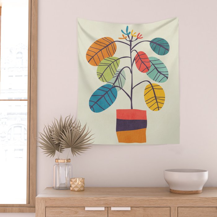 Potted plant 2 Wall Tapestry Gallery Image 2