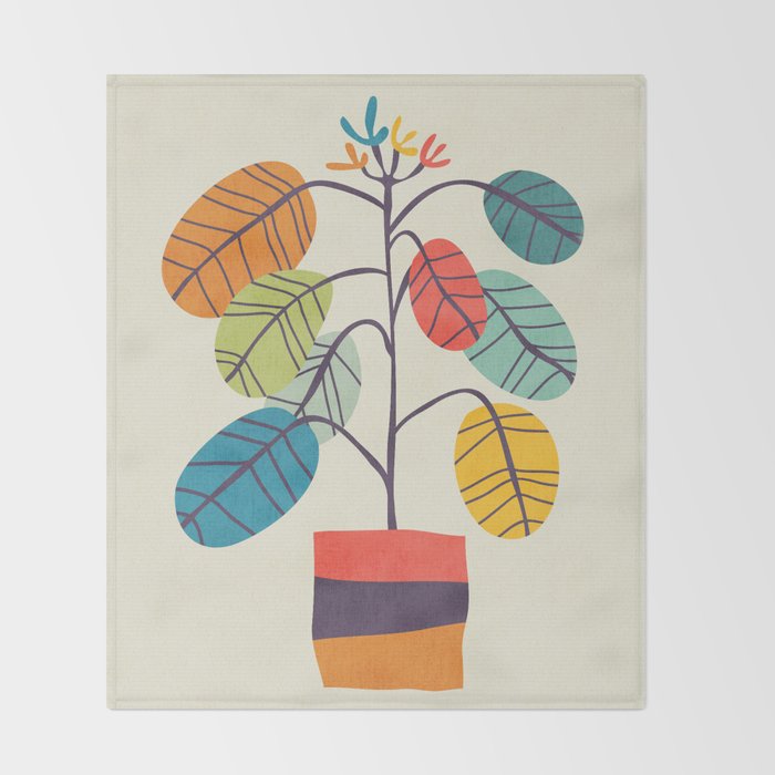 Potted plant 2 Throw Blanket Gallery Image 2
