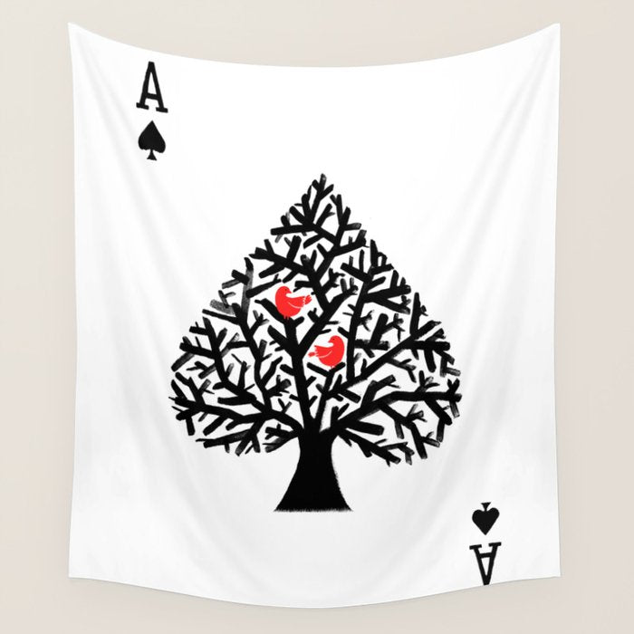 Ace of spade Wall Tapestry Gallery Image 4