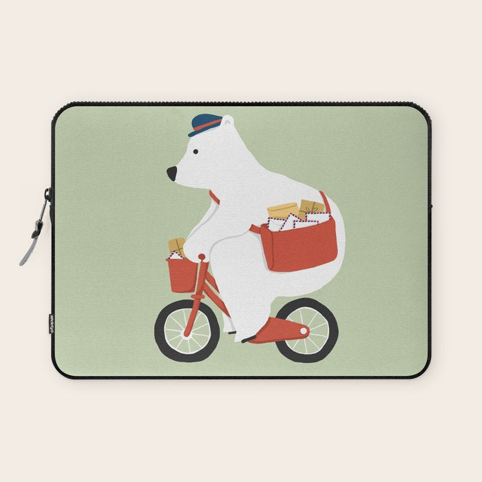 Polar bear postal express Laptop Sleeve Gallery Image 1