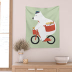 Polar bear postal express Wall Tapestry Gallery Image 2