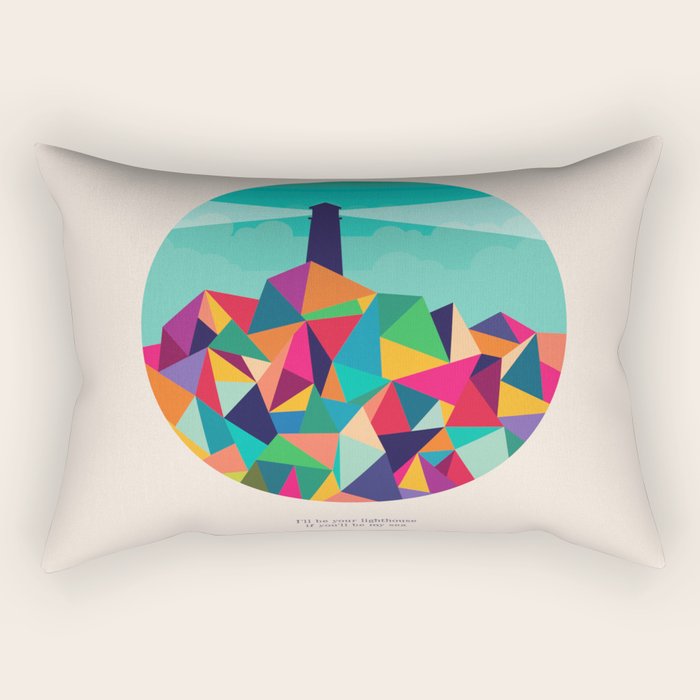 I'll be your lighthouse if you'll be my sea Rectangular Pillow Gallery Image 1