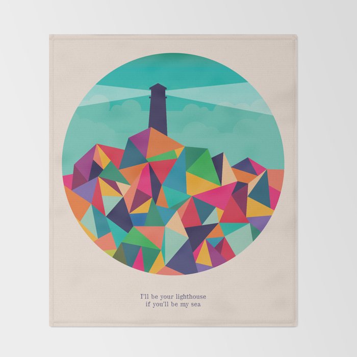 I'll be your lighthouse if you'll be my sea Throw Blanket Gallery Image 2