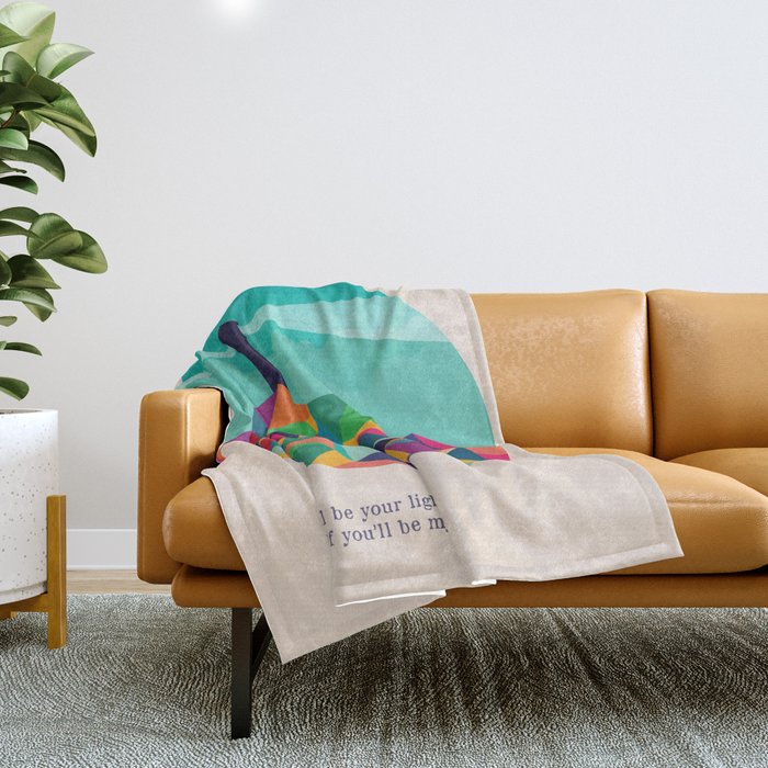 I'll be your lighthouse if you'll be my sea Throw Blanket Gallery Image 1