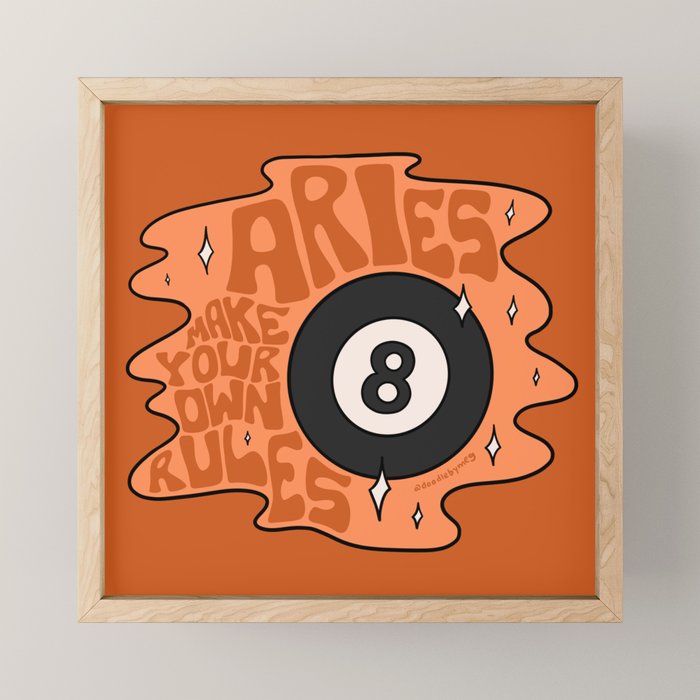 Aries Magic 8 Ball Mini Art Print Gallery Image 1