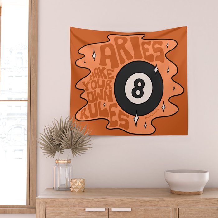 Aries Magic 8 Ball Wall Tapestry Gallery Image 2
