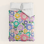 Flowerscape field - pastel Duvet Cover Gallery Image 6