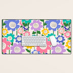 Flowerscape field - pastel Desk Mat Gallery Image 1