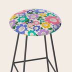 Flowerscape field - pastel Stool Gallery Image 2