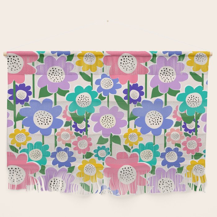 Flowerscape field - pastel Wall Hanging Gallery Image 1