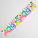 Flowerscape field - pastel Table Runner Gallery Image 3