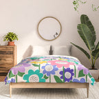 Flowerscape field - pastel Comforter Gallery Image 3