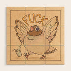 'Fuck' Pigeon 04 Wood Wall Art Gallery Image 1