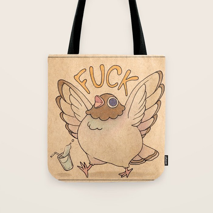 'Fuck' Pigeon 04 Tote Bag Gallery Image 1