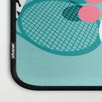 Sportin' - retro minimal pastel neon throwback memphis style pop art tennis sport court player Laptop Sleeve Gallery Image 3