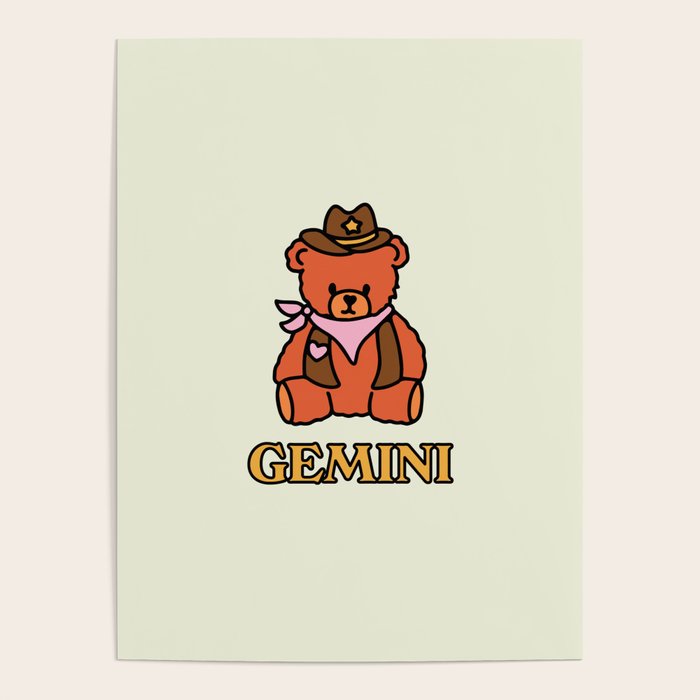 Gemini Teddy Bear Poster Gallery Image 1