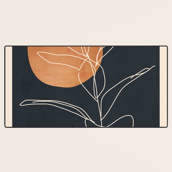 Abstract Art /Minimal Plant 102 Desk Mat Gallery Image 3
