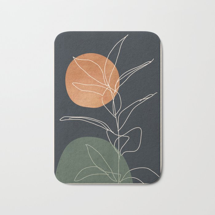 Abstract Art /Minimal Plant 102 Bath Mat Gallery Image 1