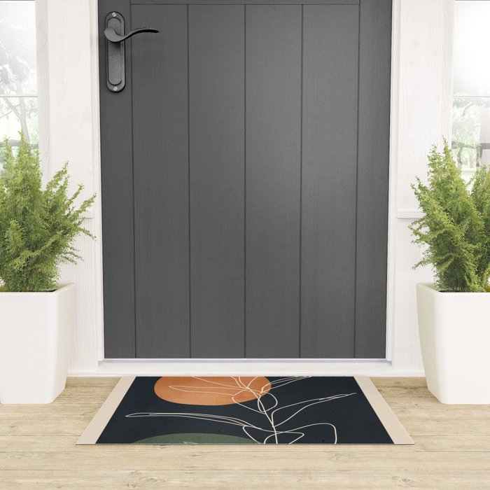 Abstract Art /Minimal Plant 102 Welcome Mat Gallery Image 3