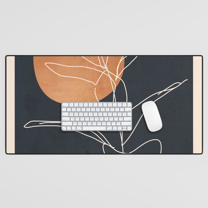 Abstract Art /Minimal Plant 102 Desk Mat Gallery Image 1