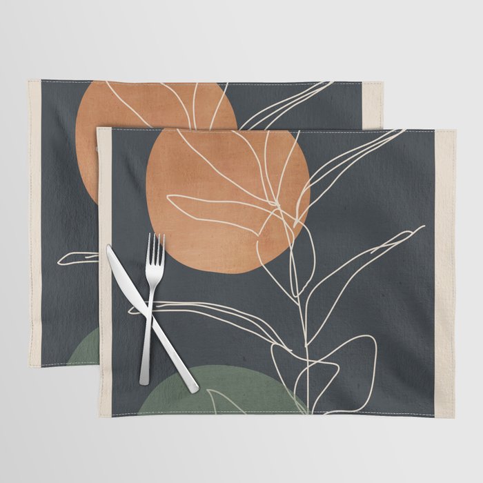 Abstract Art /Minimal Plant 102 Placemat Gallery Image 1