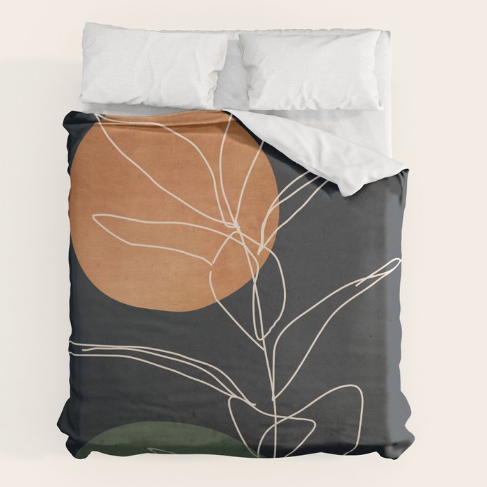 Abstract Art /Minimal Plant 102 Duvet Cover Gallery Image 2