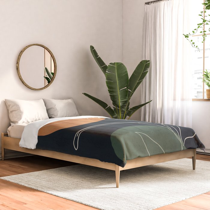 Abstract Art /Minimal Plant 102 Comforter Gallery Image 2