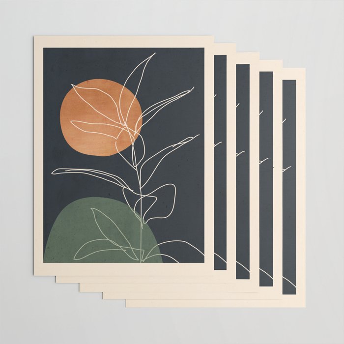 Abstract Art /Minimal Plant 102 Wrapping Paper Gallery Image 3
