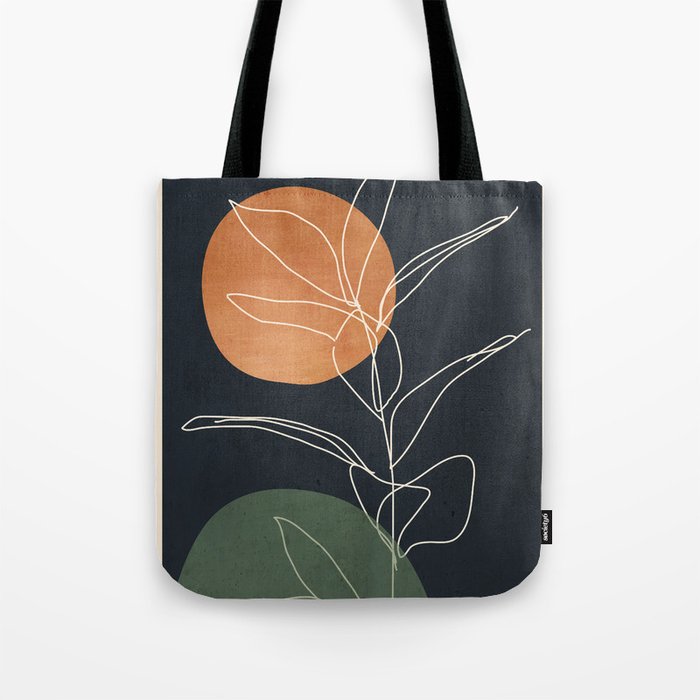 Abstract Art /Minimal Plant 102 Tote Bag Gallery Image 1