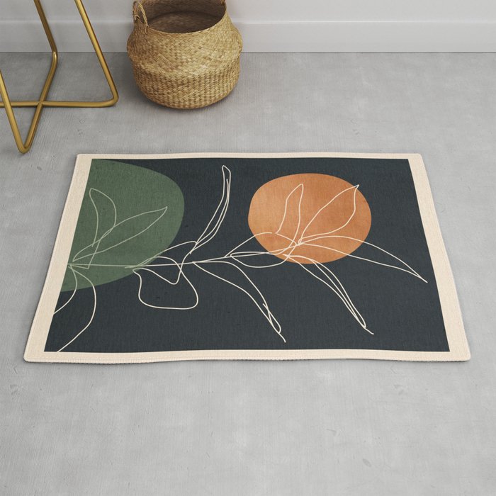 Abstract Art /Minimal Plant 102 Rug Gallery Image 1