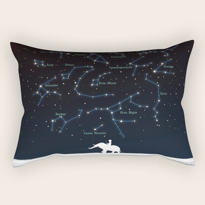 Falling star constellation Rectangular Pillow Gallery Image 1