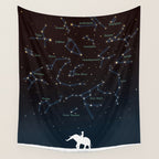 Falling star constellation Wall Tapestry Gallery Image 4