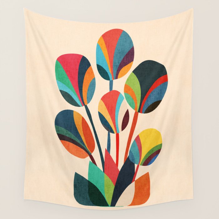 Ikebana - Geometric flower Wall Tapestry Gallery Image 4