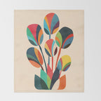 Ikebana - Geometric flower Throw Blanket Gallery Image 2