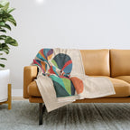 Ikebana - Geometric flower Throw Blanket Gallery Image 1
