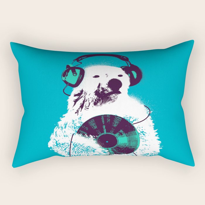 Record Bear Rectangular Pillow Gallery Image 2