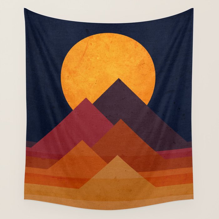 Full moon and pyramid Wall Tapestry Gallery Image 4
