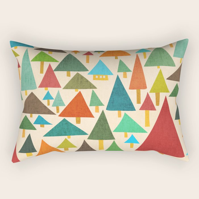 The house at the pine forest Rectangular Pillow Gallery Image 2