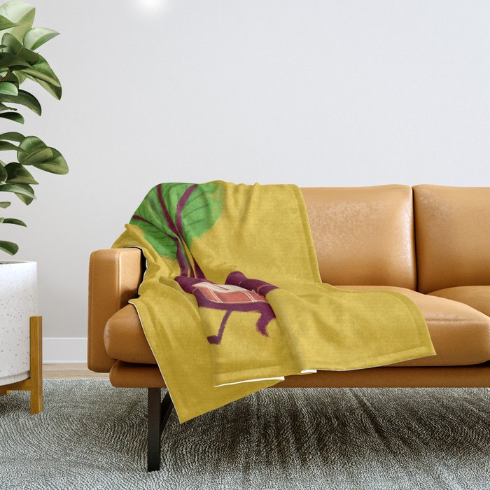Beet's drum beat Throw Blanket Gallery Image 1