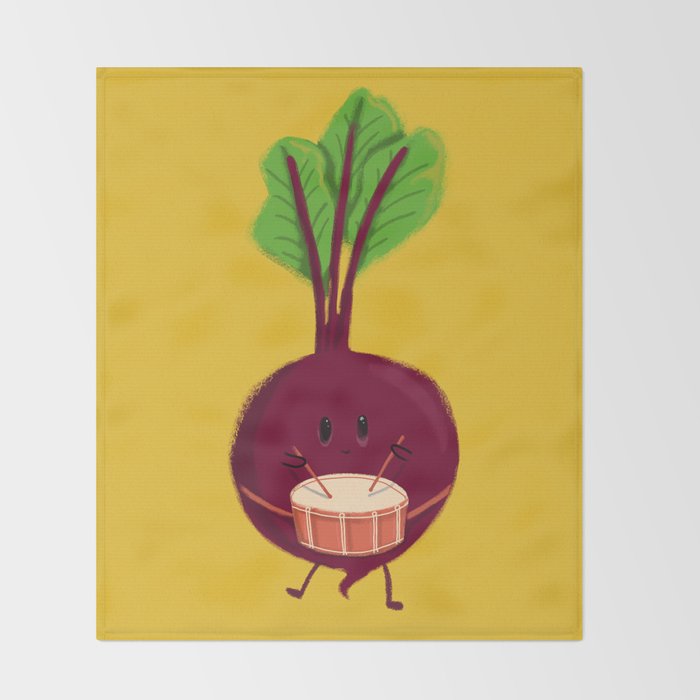 Beet's drum beat Throw Blanket Gallery Image 2