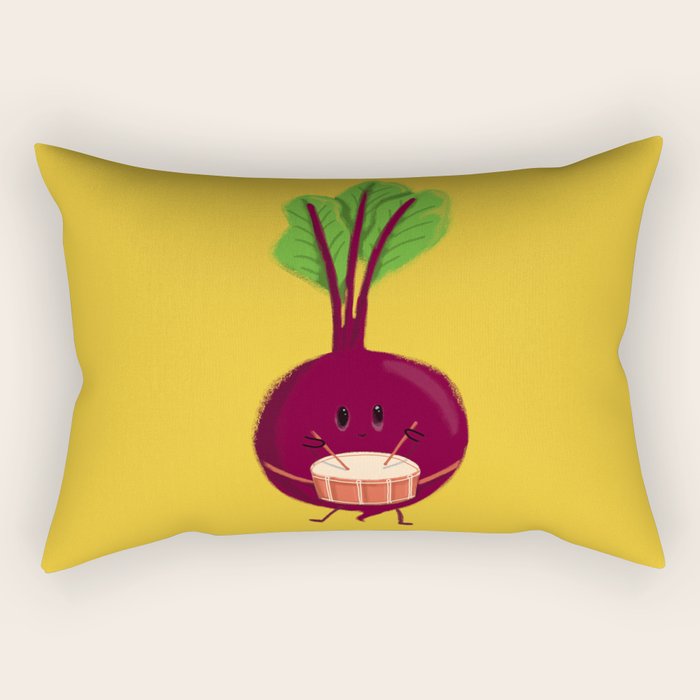 Beet's drum beat Rectangular Pillow Gallery Image 2