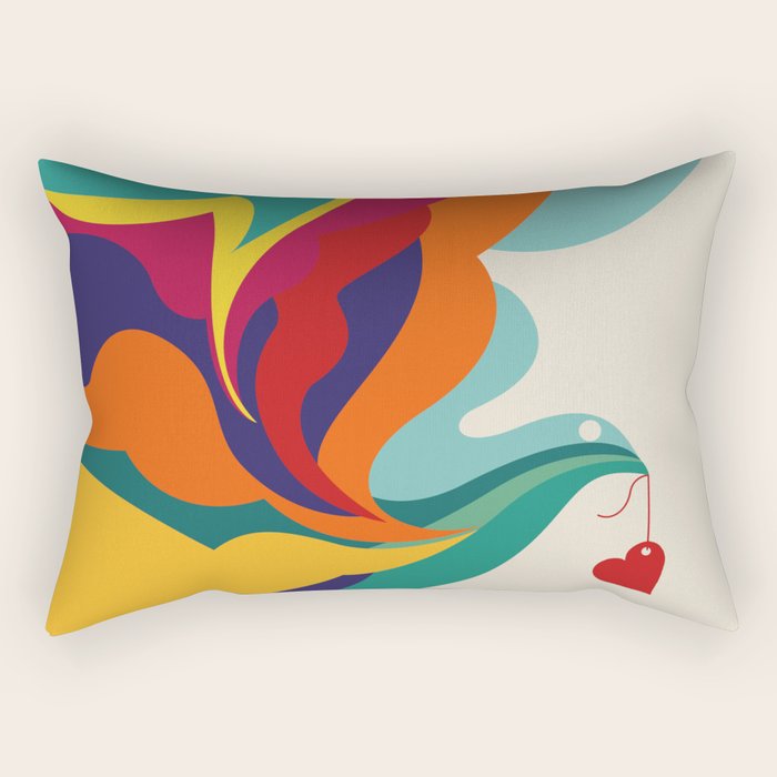 Love Message Rectangular Pillow Gallery Image 1