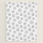 Black and white flower doodle art pattern Jigsaw Puzzle Gallery Image 1