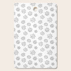 Black and white flower doodle art pattern Cutting Board Gallery Image 1