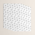 Black and white flower doodle art pattern Wrapping Paper Gallery Image 3