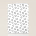 Black and white flower doodle art pattern Stationery Card Gallery Image 2